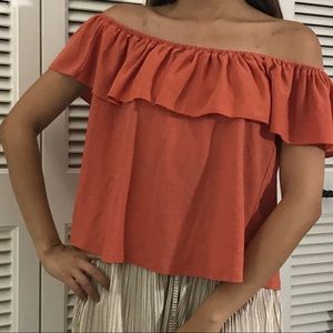 OFFSHOULDER Orange - Mango - Small